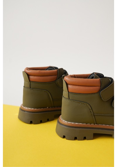 Daxtors Garantili D0cot33 Günlük Ortopedik Çocuk Unisex Soğuk Geçirmez Bot Haki
