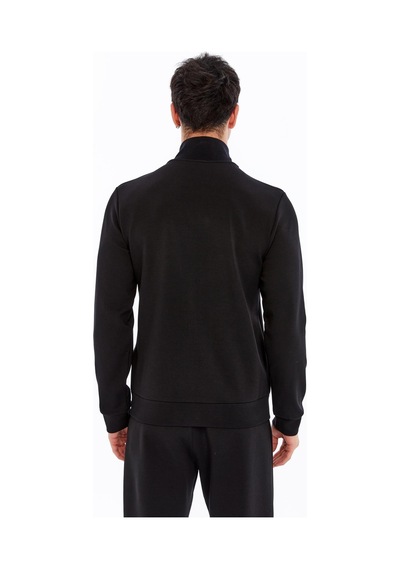 AR-MA Arma Erkek Slim Fit Örme Interlok Basic Tam Fermuar Dik Yaka Sweatshirt %80 Pamuk %14 Polyester %6 Elastan K30324989902 Siyah