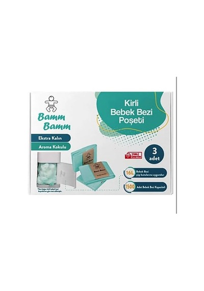 500x3 Adet Kirli Bebek Bezi Kapasiteli Çöp Poşeti