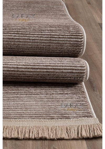Saraz Halı Parma Düz Kahve Model Dokuma Halı Kilim Yolluk Salon Halısı Modern Dokuma Kahve