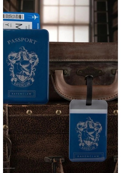 Cinereplicas Harry Potter Ravenclaw Pasaport Kılıfı Ve Valiz Etiketi Seti Kartlık Cüzdan Mavi