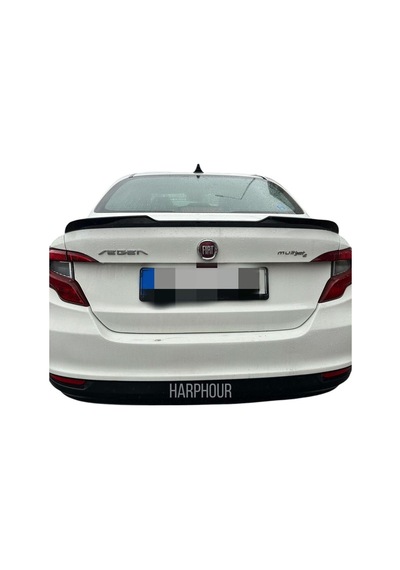 Fiat Egea Sedan Uyumlu İthal Bagaj Üstü Yarasa Spoiler Parlak Siyah Abs Plastik Pianoblack Spoyler