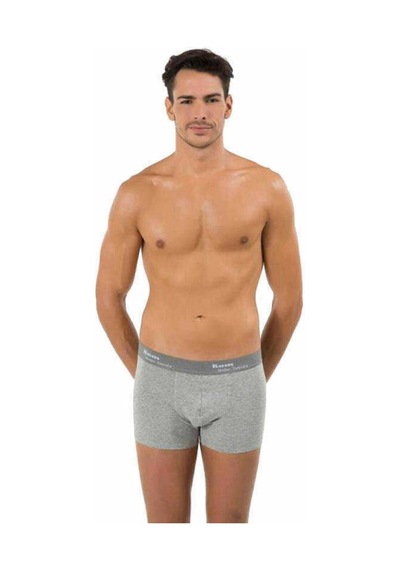 Kom Erkek Gri Boxer 2'li Gri