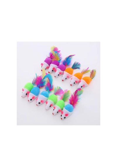 Glipet Renkli Peluş Fare Kedi Oyuncağı 8 Cm 3 Lü