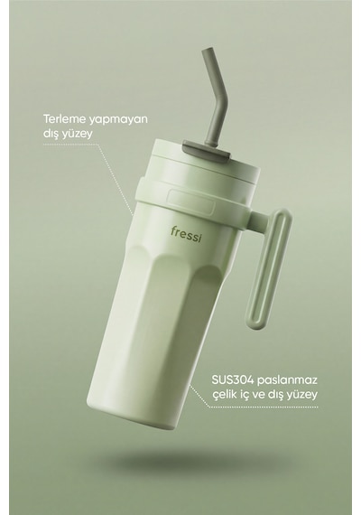 Fressi Calora Termos Paslanmaz Çelik 950 Ml Fr-t956 Yeşil