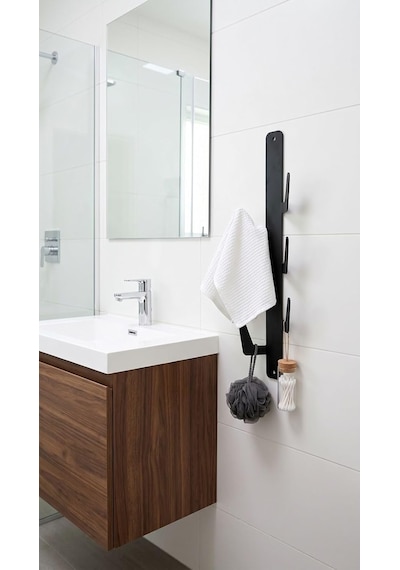 Orret Home Yapışkanlı Dikey Askılık 6 Kancalı Kaktüs Tasarım Duvar Askısı Metal Siyah Askılık Duvara Yapış Çok Renkli