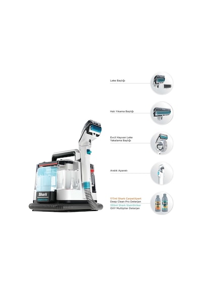 Shark Stainstriker PX200EUT Pet Başlıklı Koltuk ve Halı Yıkama Makinesi