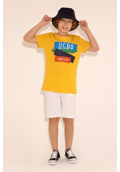 U.s. Polo Assn. Erkek Çocuk Beyaz Şort / Bermuda 50289495-vr013 Beyaz