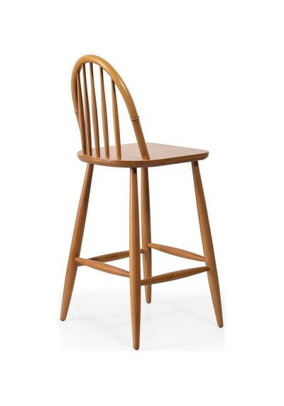 Rustica Ahşap Bar Sandalyesi Natural