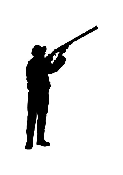 Nişan Almış Avcı Duvar Dekor Sticker 40 X 68 Cm