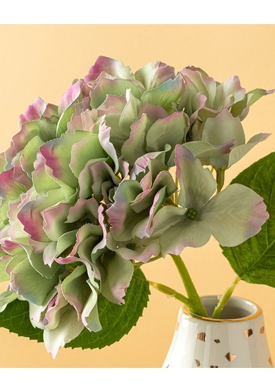 Hortensia Tek Dal Yapay Çiçek Yeşil