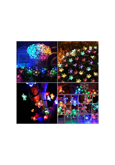 Solar 5m 50 Led Papatya Rgb 8 Fonksiyonlu - Led Işık Çok Renkli