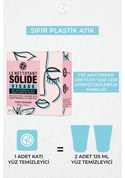 Yves Rocher Katı Yüz Temizleyici - Tüm Ciltler-75 Gr-9118
