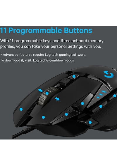 Logitech G502 Hero 25600 DPI Kablolu Mouse