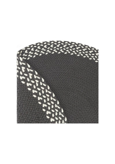Cool Halı Glenn Antrasit Oval Pamuklu Kilim Leke Tutmaz Çift Taraflı Yıkanabilen Bohem Mutfak Kilimi