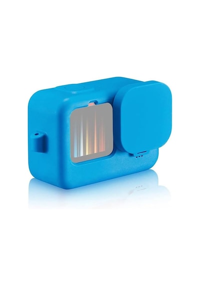 Tr Hero 9 Silikon Kılıf Mavi Gopro Hero 9/10 / 11/12 / 13 İle Uyumlu, Lens Kapaklı, Darbe Koruyucu Kamera Kılıf Diğer