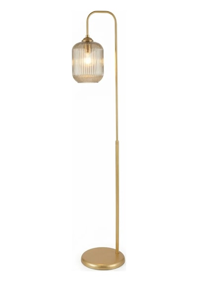 Luster Sarı Lambader Metal Go Vde U Fleme Camlı Dekoratif Metal Tasarım S Ik Yerden Aydınlatma