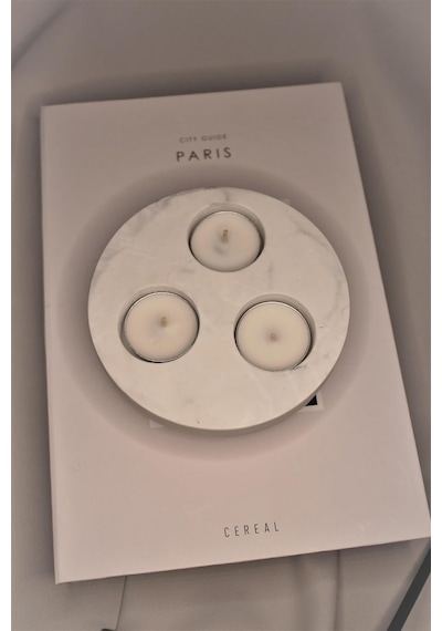 Bottiko Bottiko Beton 3 Göz Tealight Mumluk Beyaz Diğer