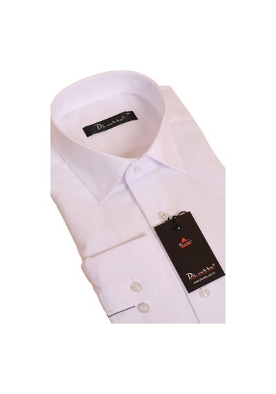 Dicotto Beyaz Rahat Kesim Cepli Uzun Kol Regular Fit Erkek Gömlek - 150-1 001