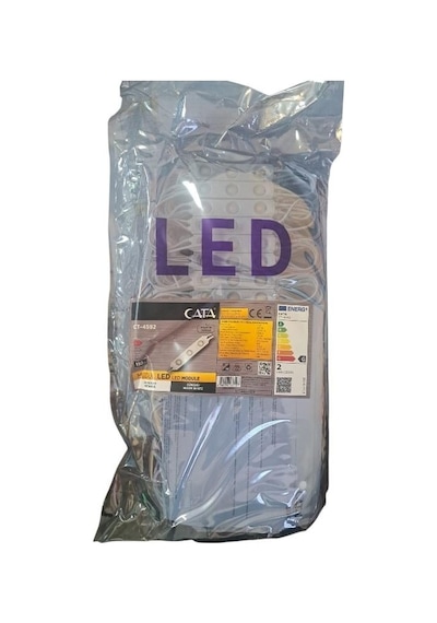 Ct-4592 100adet 12v Modul Led Beyaz Işık 2 Watt Kristal Mercekli Led Modul 100 Adet Beyaz