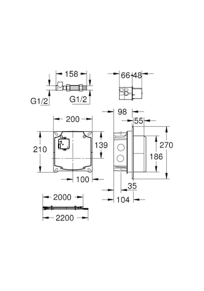 Grohe Duvardan Fotoselli Lavabo Bataryası İç Gövdesi - 36264001