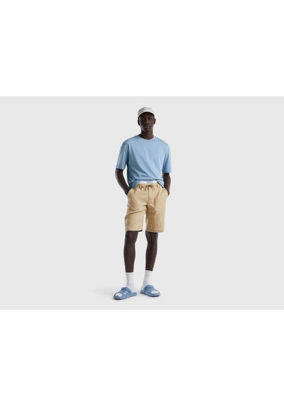United Colors of Benetton Unıted Colors Of Benetton Keten Erkek Şort 4agh59578 Bej