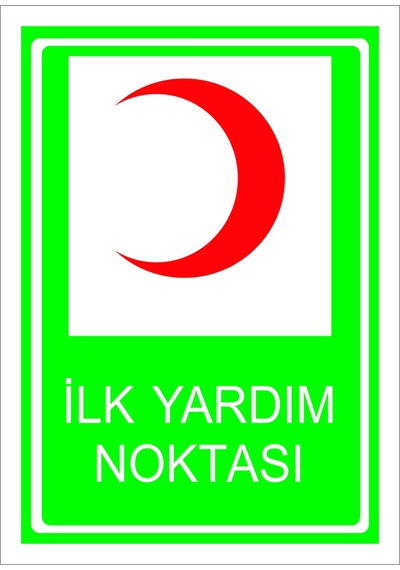 Ilk Yardım Noktası Levhası Levha 50x70 Cm Sticker
