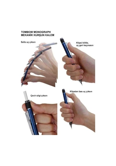 Tombow Neon Pembe Mono Graph Mekanik Kurşun Kalem 0.7 mm