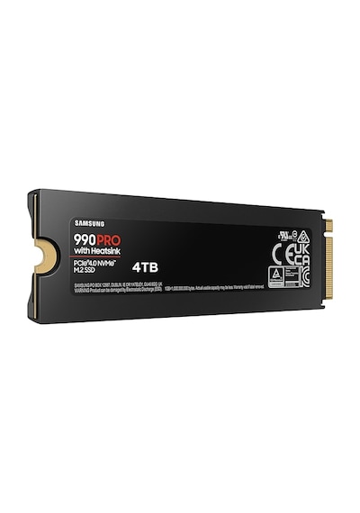 Samsung 990 Pro Heatsink MZ-V9P4T0GW 4 TB PCIe 4.0 NVMe M.2 SSD