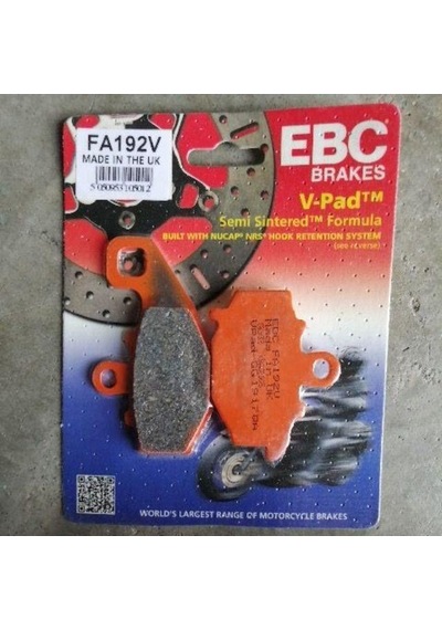 Ebc Fa192v 2007-2014 Kawasaki Kle 650 Versys Uyumlu Arka Fren Balatası Abs Li Yarı Sinterli Balata
