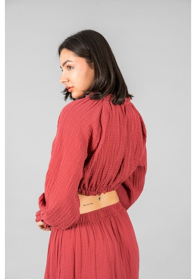 Reglan Kol Crop Çok Renkli