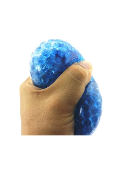 Squishy Stres Topu Simli Mavi Kristal Slime . Ür Mega