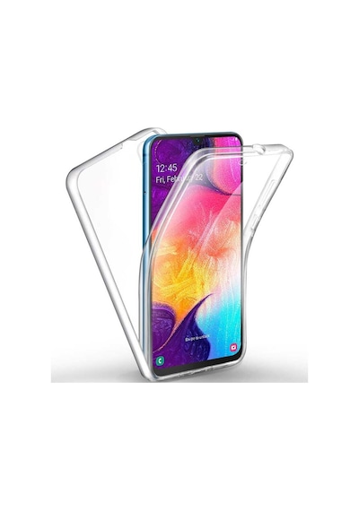 Galaxy A02 Kılıf Zore Enjoy 360 Derece Tam Kaplayan Silikon Kılıf Renksiz