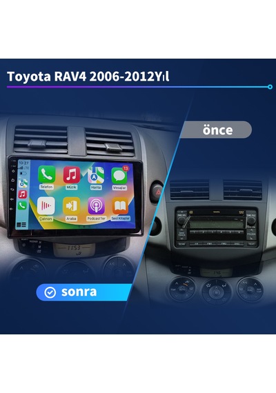 Toyota Rav4 2006-2012 Yıl Multimedya 4-64 Gb Navigasyon