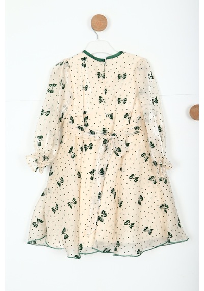 Xo Kids Kız Çocuk Elbise 3-7 Yaş 2558 Yeşil