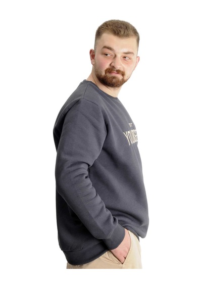 Mode Xl Büyük Beden Erkek Sweat Bisyaka Do İt Yourself 23168 Fume Füme