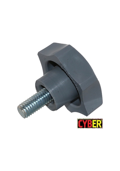 M8X20 Civatalı Model No:2 Plastik Sıkma Kolu Gri