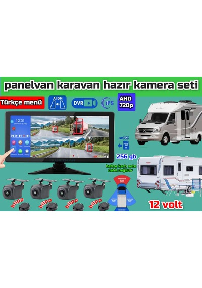 Dokunmatik Dvr Monitör Ve 4 Adet Ahd 720p Nesne Tanımalı Kamera