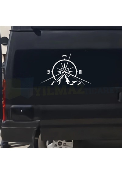 Karavan Çekme Pusula Dağ Off Road Oto Sticker Yapıştırma Etiket