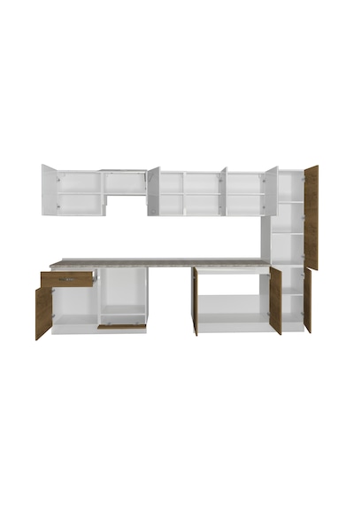 Decoraktiv Elite 325 Ankastre Fırın Modüllü Mdf Hazır Mutfak Dolabı - Tezgah Dahil - Pera - Beyaz Beyaz - Meşe Decoraktiv Elite 325 Ankastre Fırın Modüllü Mdf Hazır Mutfak Dolabı - Tezgah Dahil - Pera - Beyaz Beyaz - Meşe
