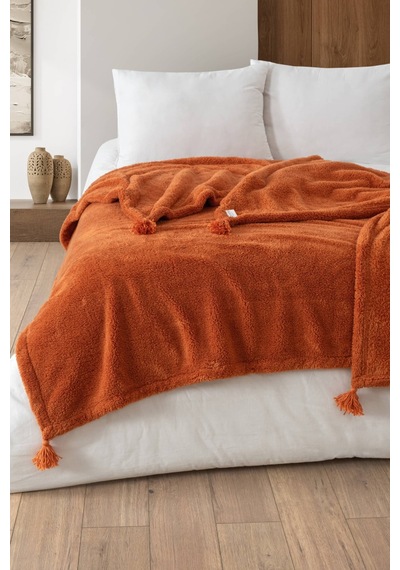Puffy Wellsoft Battaniye - Kiremit 200x220 Ölçü / Ebat