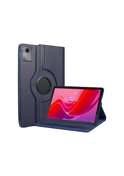 Lenovo Tab M11 / K11 11 Inç Kılıf Koruyucu 360 Dönebilen Standlı Pu Deri Tablet Ön Arka Kapak Lacivert