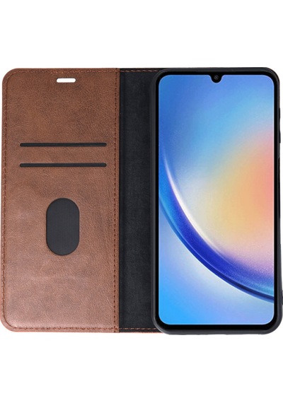 Newface Samsung Uyumlu Galaxy A24 4g Kılıf Trend S Plus Kapaklı Kılıf - Taba Taba