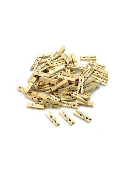 100 Lü Ahşap Mandal 2.5 Cm 10 Paket - 1000 Adet