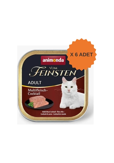 Animonda Vom Feinsten Karışık Etli Yetişkin Kedi Konservesi 100gr X 6 Adet