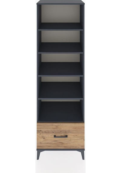Hyperion Dolap 5 Raflı Tek Çekmeceli 60x44x195 Antrasit-çam Antrasit