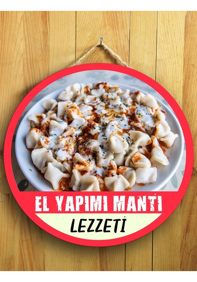 Mayeka Cafeler Restoranlar Mantıcılar İçin Mantı Duvar Kapı Tablo Ahşap Askılı Pano Tabela