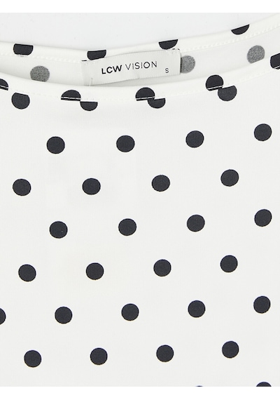 Lcw Vision Ekru Kare Yaka Puantiyeli İp Askılı Kadın Atlet