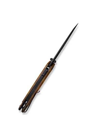 Civivi Vision Fg Thumb Stud & Superlock Knife Amber & Black Ultem Handle Kamp Çakı Sarı
