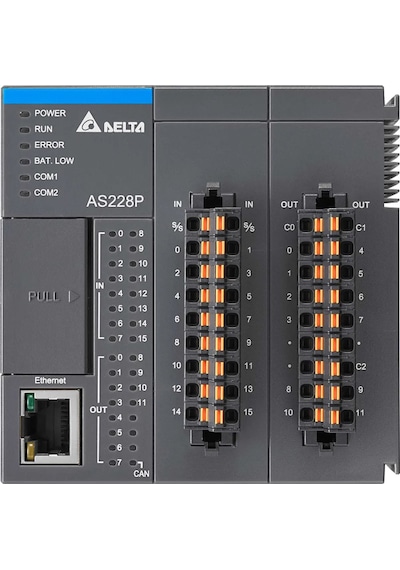 Delta As228p-a ,16d/12p Ethernet Canopen Plc Cpu Modül